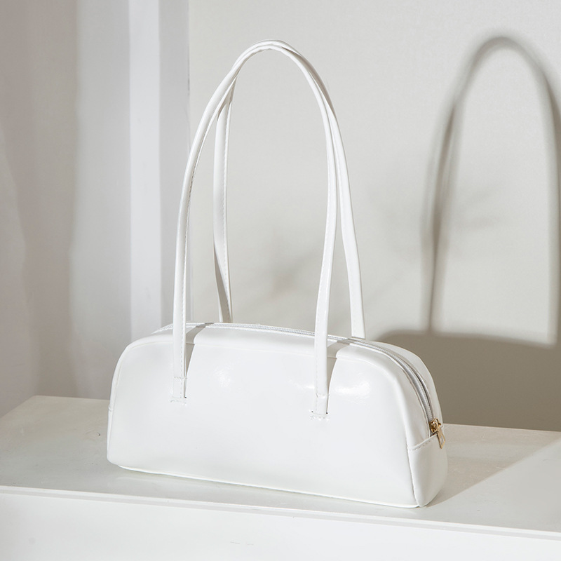 Top Handle Faux Leather Shoulder Bag
