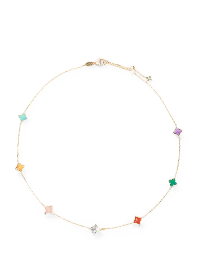 Roberto Coin Princess Flower Necklace — Yellow gold