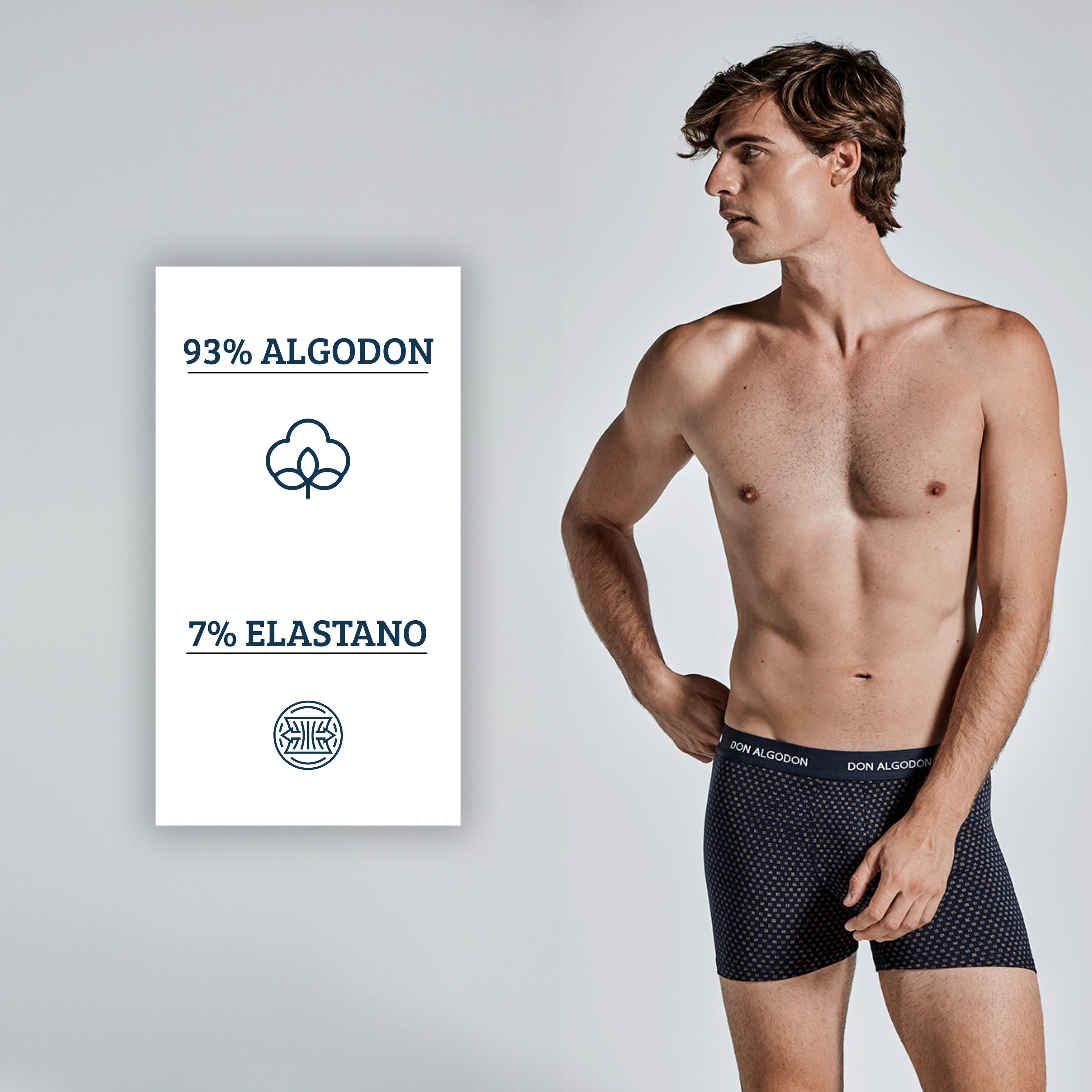 Don Algodon Pack 12 Calzoncillos Hombre Suaves y Transpirables | 2 Unidad por Color | 6 Estampados y 6 Lisos