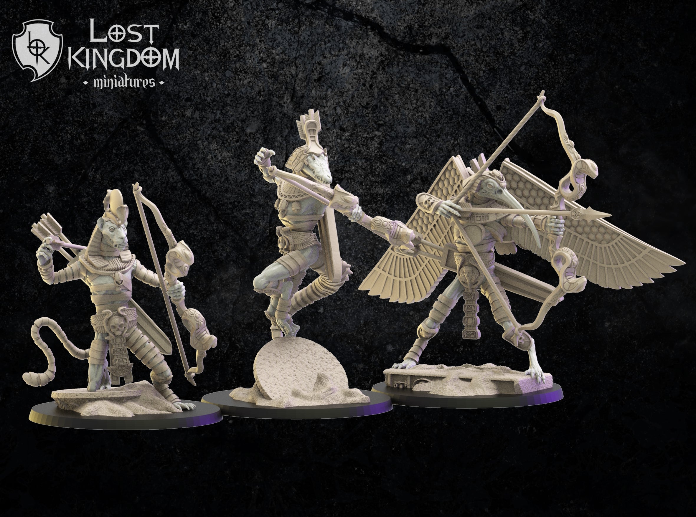 Canopic Guard With Bows, Lost Kingdom Miniatures