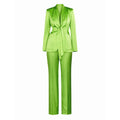 After Dark Lime Silk Suit