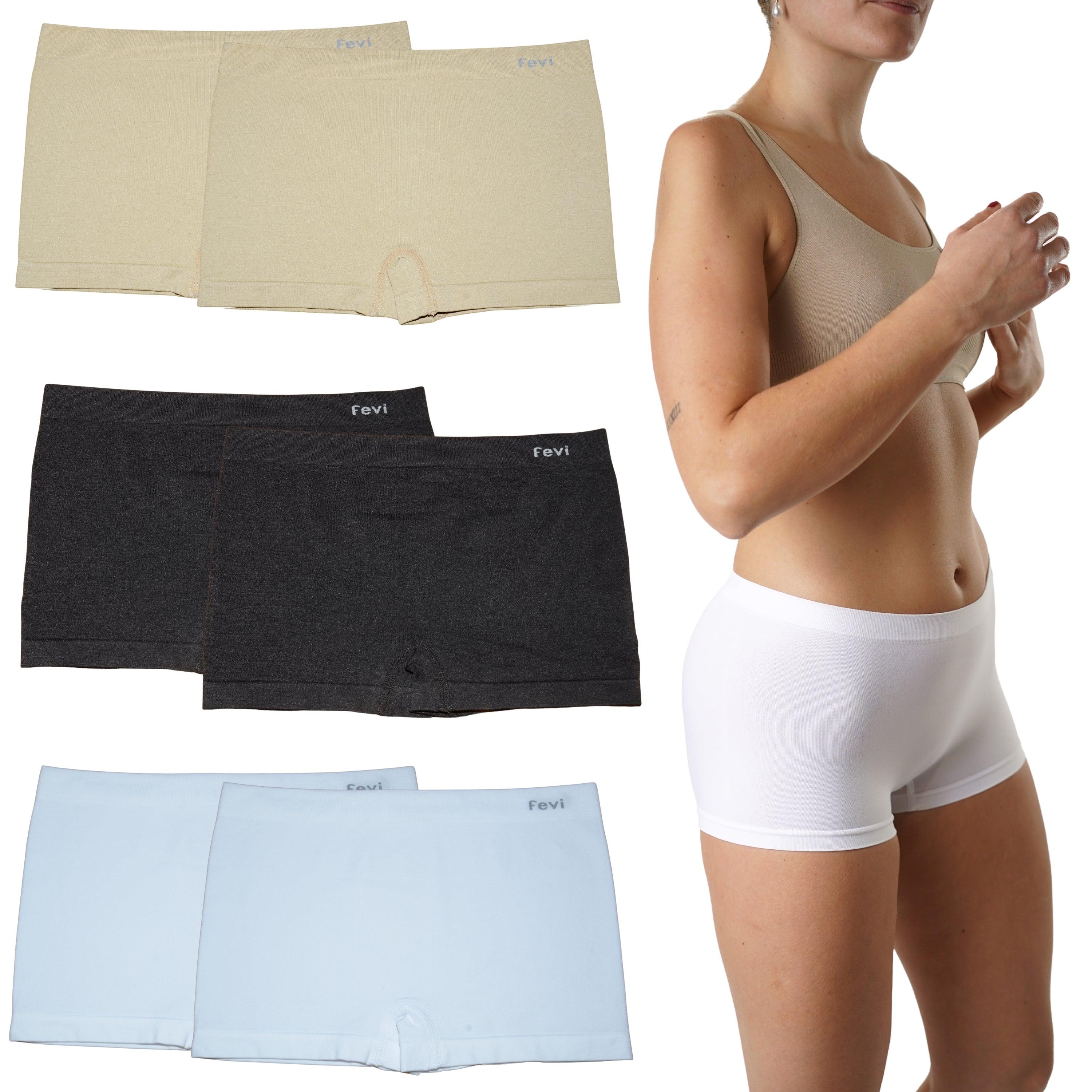 FEVI | Pack de 6 Culottes en 1 o 3 colores diferentes: Negro, Blanco y Beige | Talla única