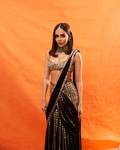 Komal Pre Draped Embroidered Sari Set By KYNAH, Luxury Indian Fashion & Bridal Wear
