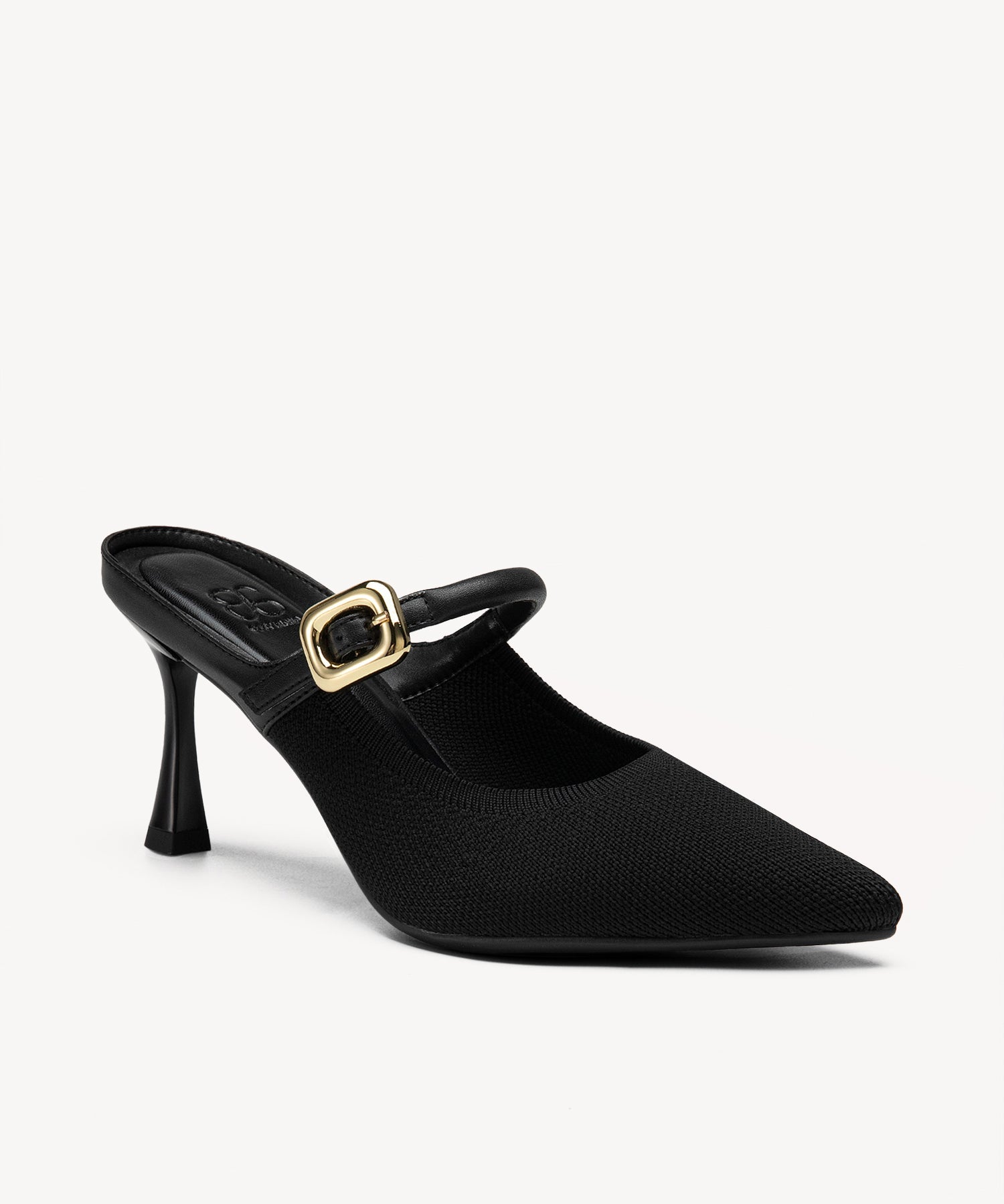 GraceLithe Pointed Toe Heeled Mule - Black / Regular (A-C) / US 5 | EU 35 | UK 3