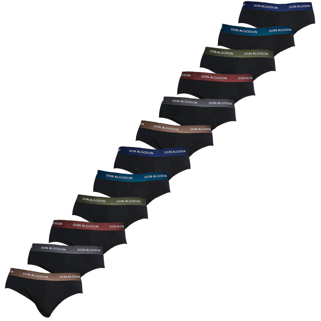 Don Algodon Pack 12 Slips Hombre Suaves | Transpirables y Resistentes - Máxima Comodidad y Suavidad