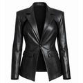 Vegan Leather Cut Out Blazer