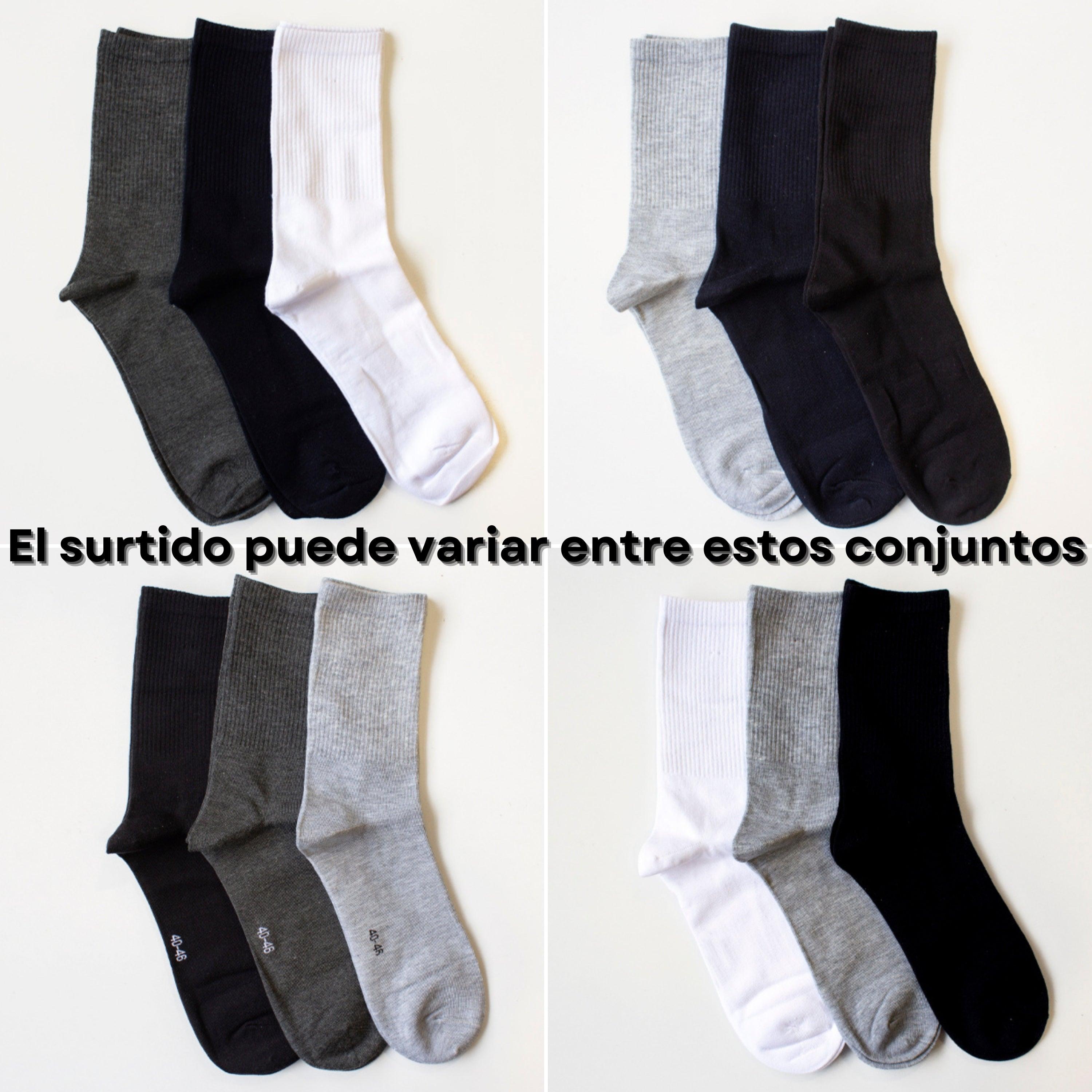 MVA | Pack de 3 Pares Surtidos de Calcetines Deportivos Unisex | Ricos en Algodón | Caña Alta