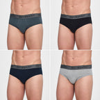 Don Algodon | Pack 12 Slips Lisos Hombre | 6 Negros, 2 Marinos, 2 Grises y 2 Verdes