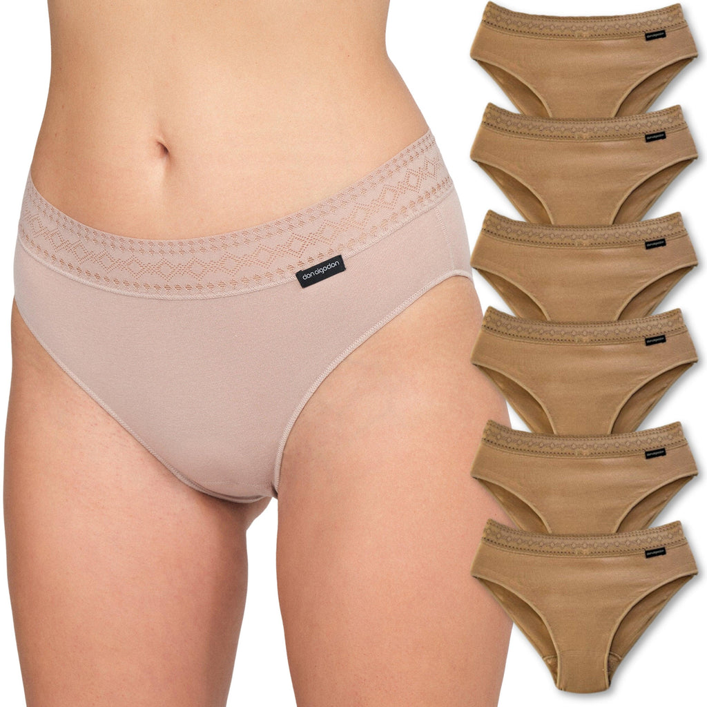 Don Algodon | Pack 6 Braguitas Algodón para Mujer | en 1 o 3 Colores: Negro, Beige y Blanco