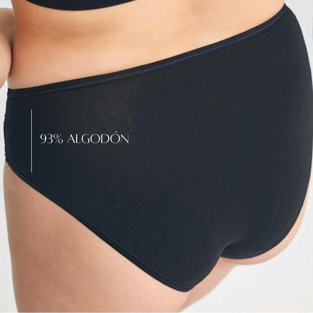 Don Algodon | Pack de 6 Bragas Bikini con Encaje Lateral | Transpirables