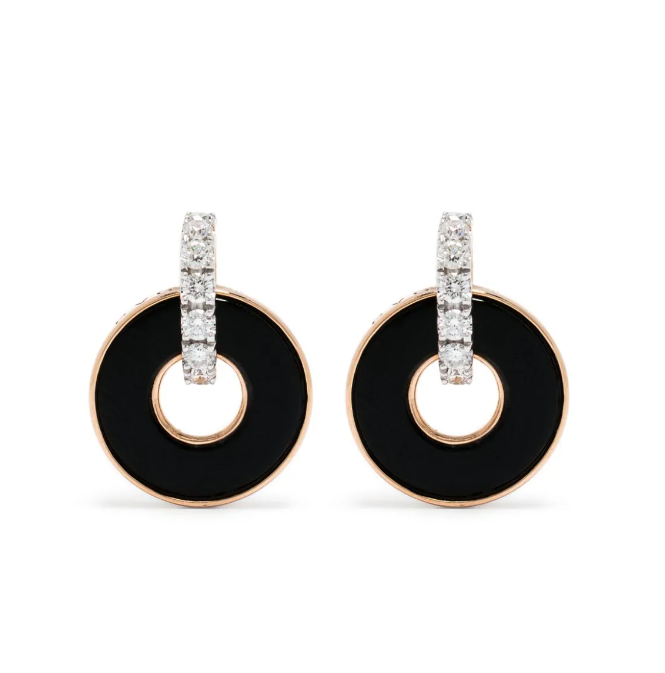 Ponte Vecchio Onyx and Diamond Earrings — Black