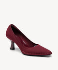 RefinEdge Square Toe Heeled Pump - Burgundy / US 11 | EU 42.5 | UK 9