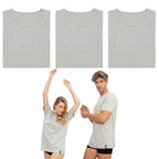 Don Algodon | Pack de 3 Camisetas Interior Gris Unisex | 100% Algodón