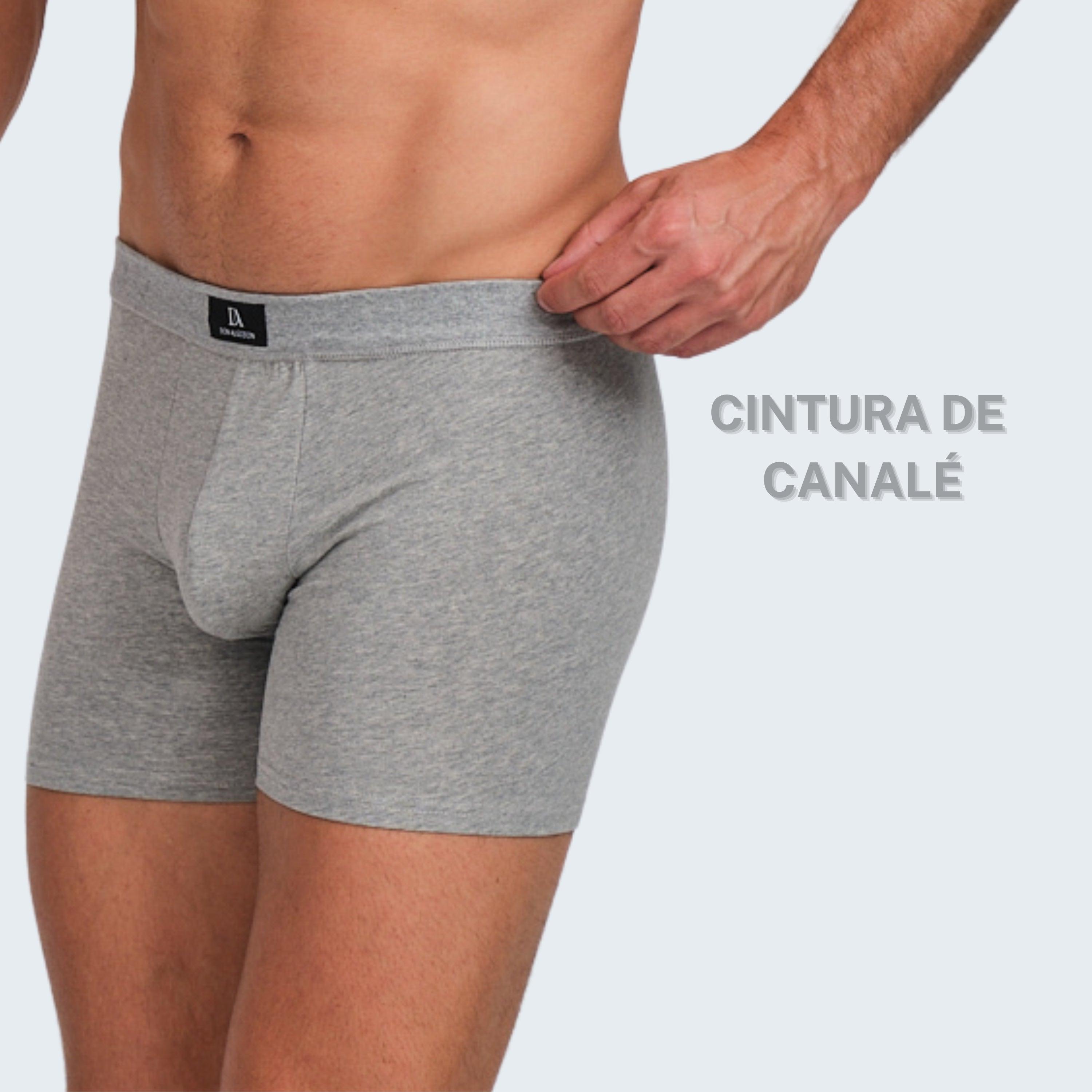 Don Algodon Premium | Pack de 4 Boxers Para Hombre | Cintura de Canalé | Refuerzo con doble tela | Calidad Premium