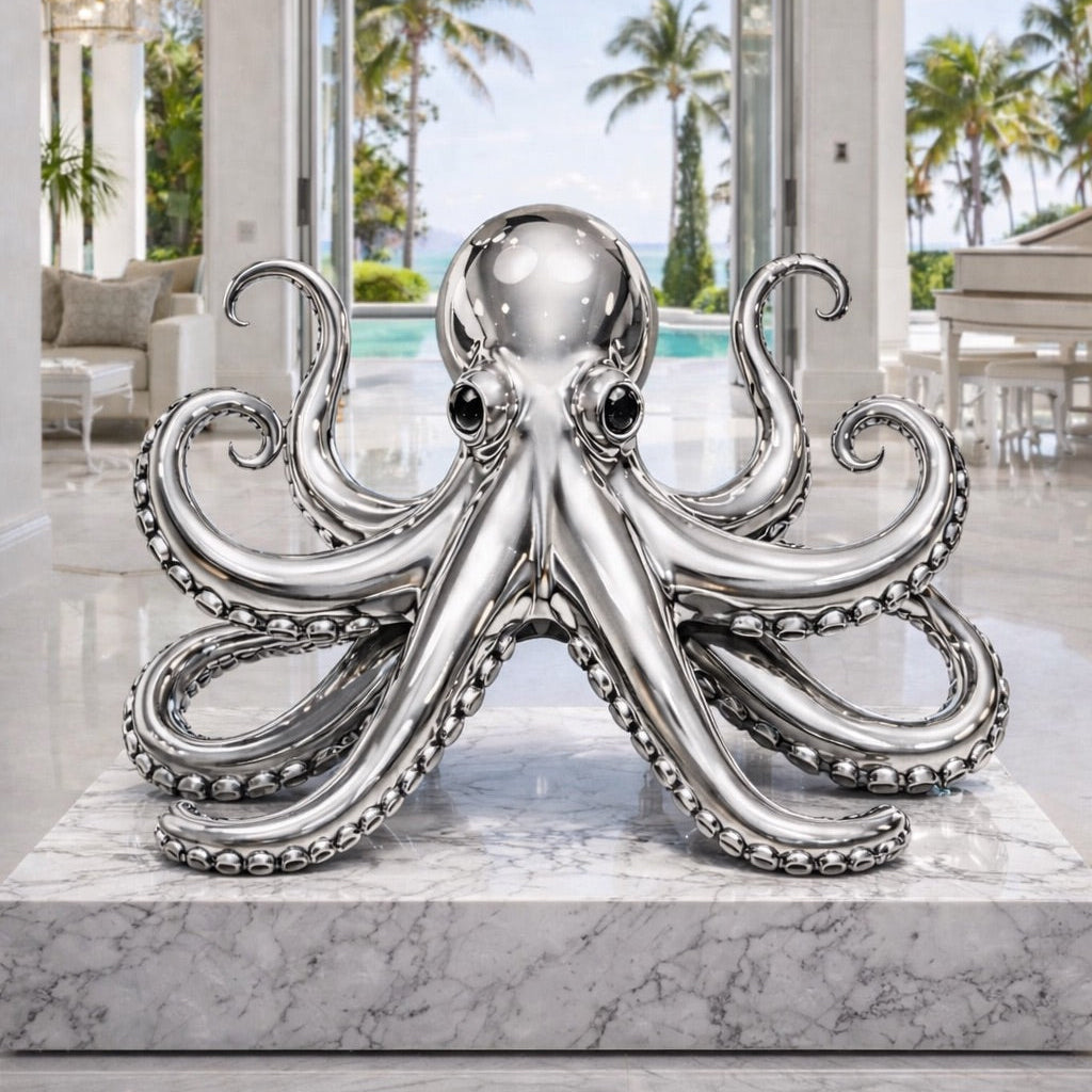OSO Stainless Steel Eighth Sovereign Sculpture - Height: 72 inch (183 cm)