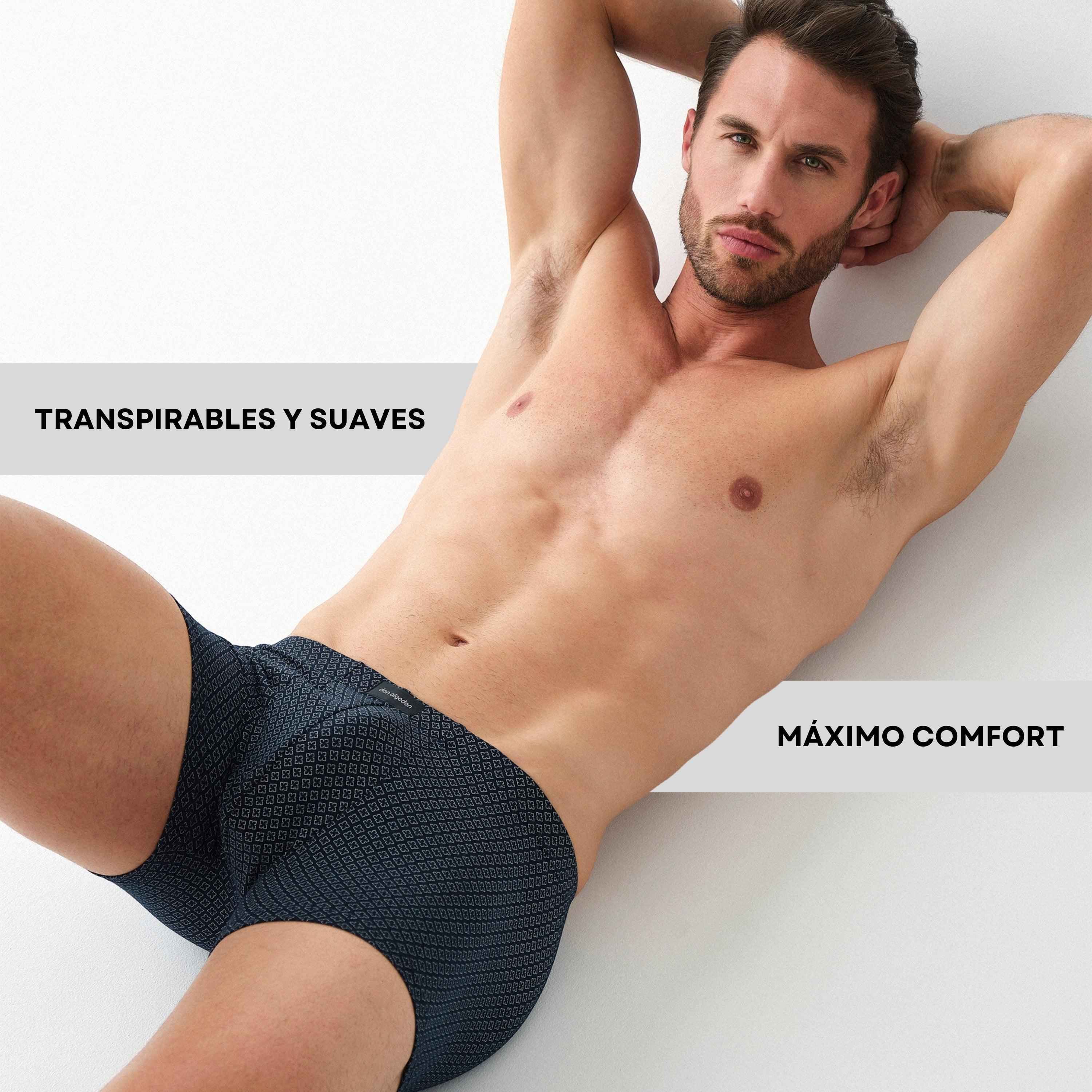 Don Algodon Premium | Pack 3 Boxers para Hombre | Algodón Suave y Transpirable