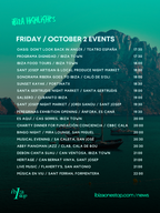 Friday, October 2 in Ibiza & Formentera: Sonorama Ribera, Sant Josep Night Market, Art, Music, Markets & More