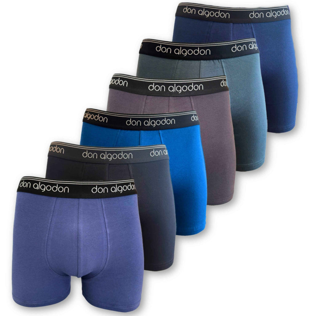 Don Algodon | Pack 6 Boxers Lisos para Hombre | Suaves y Transpirables