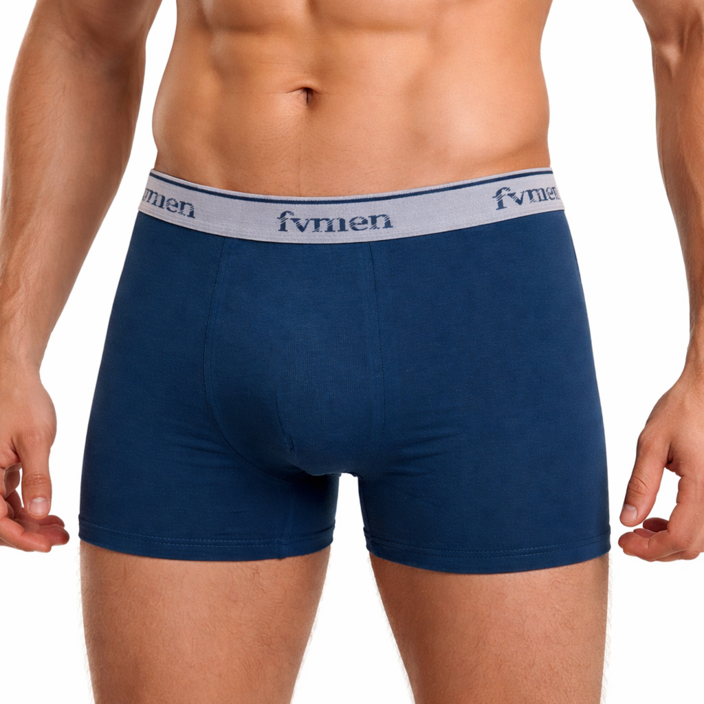 FEVI | Pack 6 Boxers Hombre Algodón | Colores: Azul, Negro, Verde, Marino, Gris, Azulado | Cómodos para Uso Diario