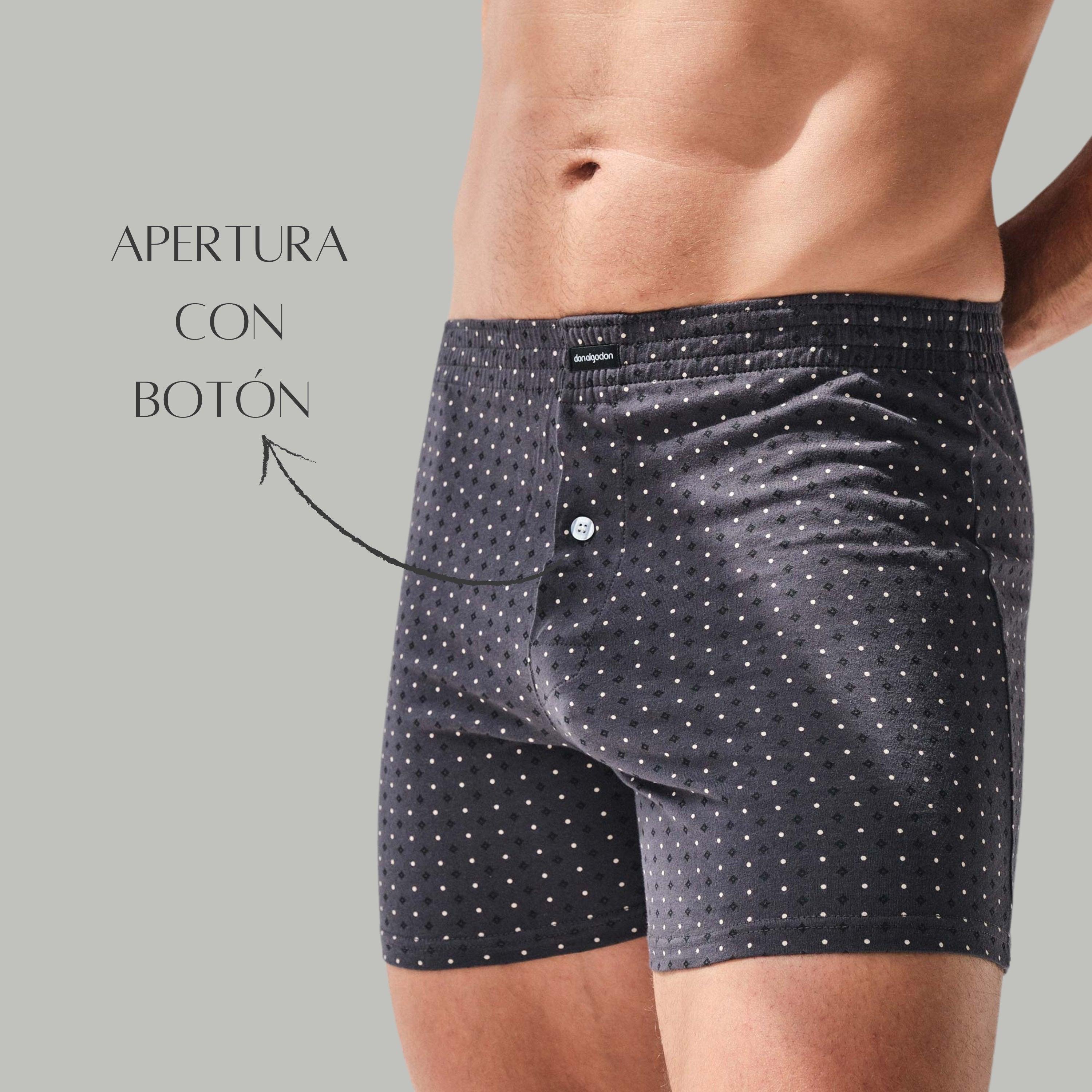 Don Algodón Premium | Pack de 6 Boxers Apertura con Botón Para Hombres | 100% Algodón | Transpirables | Máxima Calidad