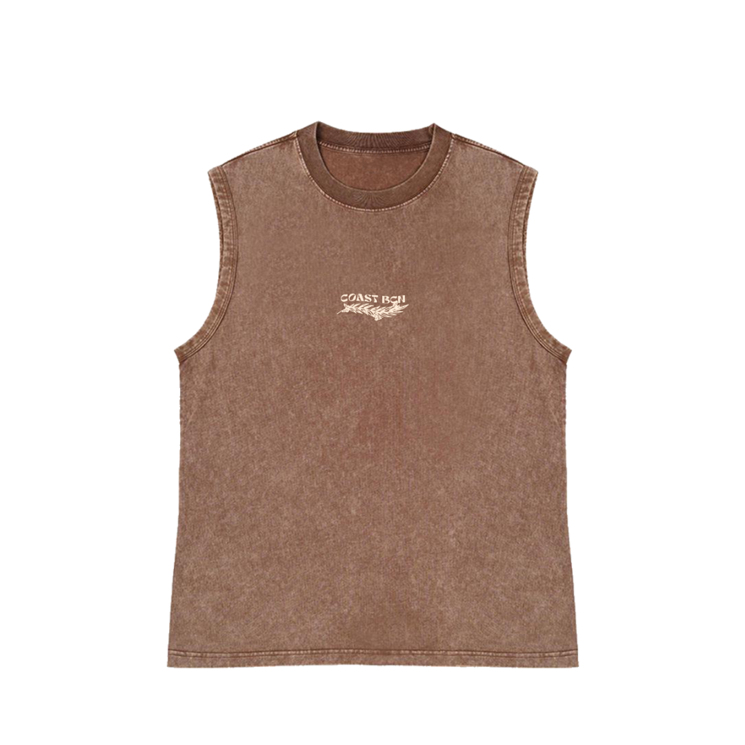 Brown Washed Tank Top
