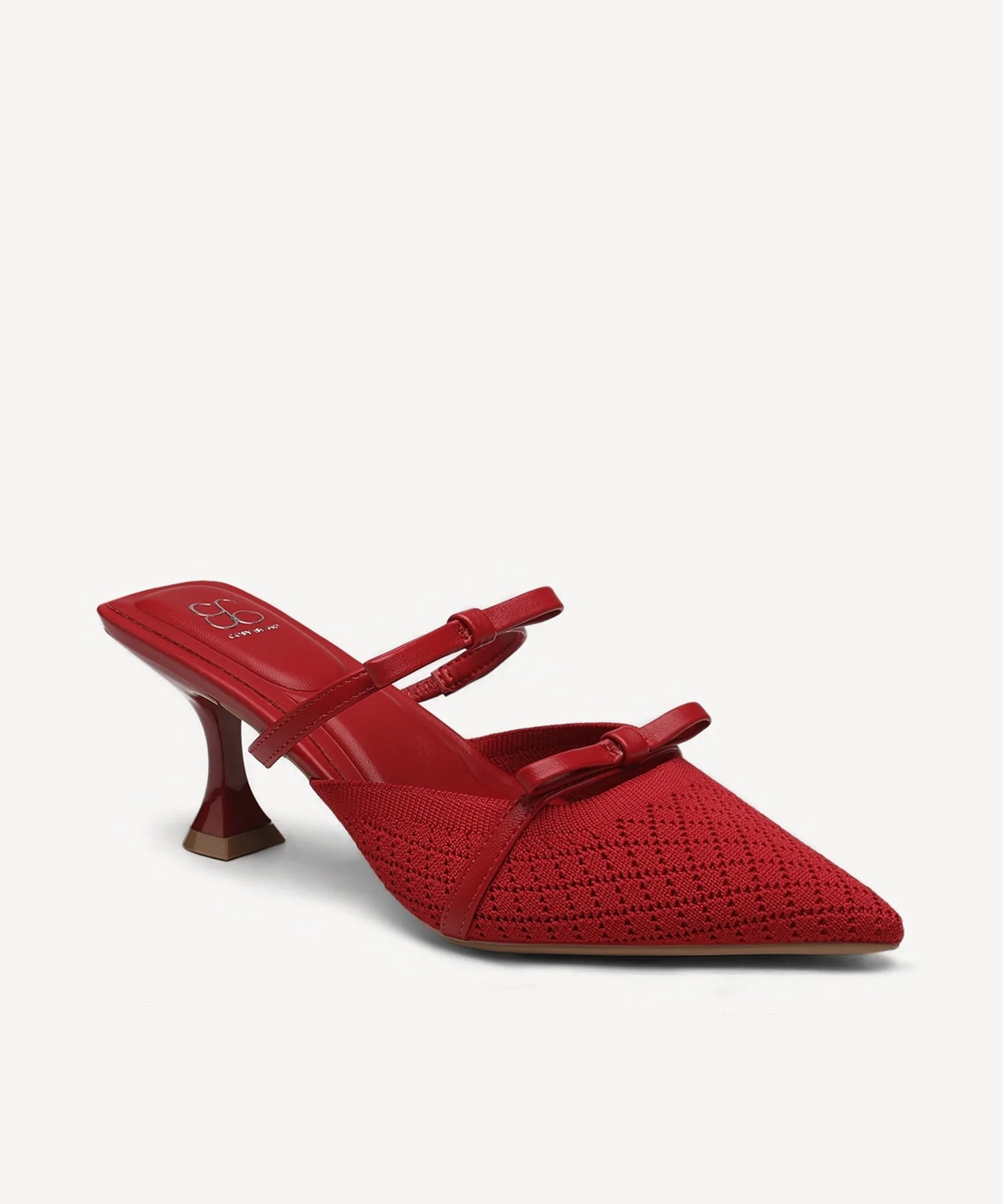Bowtention Pointed Toe Heeled Mule - Red / US 9.5 | EU 41 | UK 7.5
