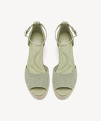 Commute Espadrilles Round Toe Wedge Sandal