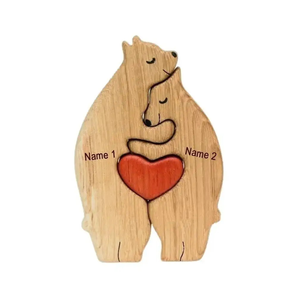 ArtZ® Wooden Bear Sculptures - 2 Bears