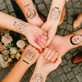 Personalizada estilo cómic de dibujos animados Avatar tatuaje pegatinas con nombre Fiesta de cumpleaños de regalo para las mujeres los hombres
