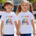Camiseta personalizada Gamepad Ink Splashing Design Sudadera Sudadera con capucha con nombre y grado Regalo de cumpleaños de vuelta al cole para niños Niñas