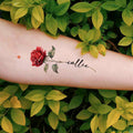 Personalizado 1-3 Acuarela Flor de Nacimiento Impermeable No-toxicidad Tatuaje Temporal Pegatinas con Nombre Regalo de Navidad para Amantes del Tatuaje