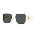 Versace VE4472D548487 Square-Frame Dark Lens Sunglasses — White