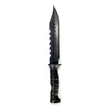 Serrated Spine Combat Rambo Style Poly Training Knife with 8.25 Inch Clip Point Blade Prop By Prop Money Inc.