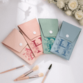Estuche personalizado con iniciales florales para brochas de maquillaje y 8 brochas de maquillaje para viaje Regalo de boda de cumpleaños para mujer