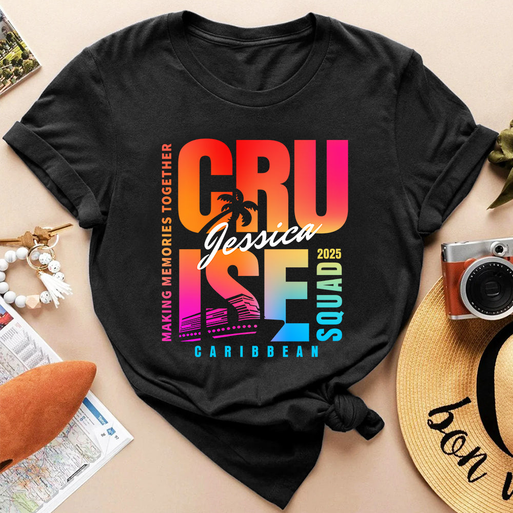 Personalizado En Mi Era Crucero 100% Algodón Body de Bebé Adulto Niño Camiseta con Nombre Esenciales de Viaje Regalo de Cumpleaños para Familia Amantes de los Cruceros