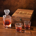 Juego de 4 Copas y Decantador de Whisky Personalizado con Nombre Grabado Regalo de Cumpleaños Aniversario para Amante del Whisky