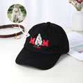 Bordado personalizado Perro Gato Mamá Papá Foto Gorra de béisbol con el año Cumpleaños Regalo de vacaciones para los amantes de los dueños de mascotas