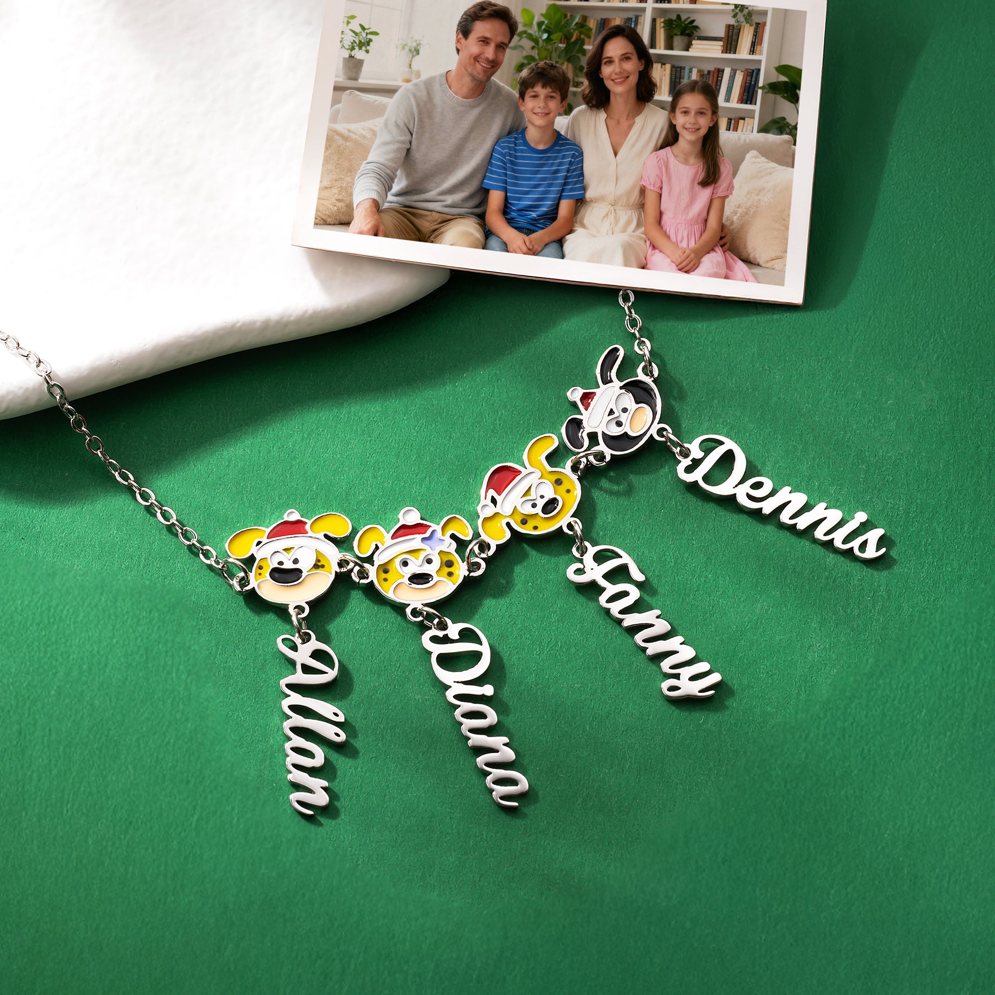 Collar personalizado de Marsupilami de cola larga 1-5 Colgantes de Marsupilami con nombre Regalo de Navidad para niñas Mujeres | Callie × Marsupilami