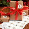 Personalizado lindo bosque de dibujos animados de animales de Navidad cuenta atrás a prueba de agua Pegatinas con nombre de regalo Decoración de Navidad Regalo para Niños Niñas