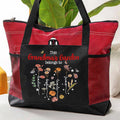 Personalizado 1-12 Nacimiento Flores Nombres Bolsa grande con bolsillos de malla Cumpleaños Día de la Madre Regalo para mamá Abuela