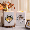 Personalizado Perro Gato Pata Mascota Foto Portavelas de Madera con Nombre Pérdida de Mascota Simpatía Regalo Conmemorativo para Dueño de Mascota
