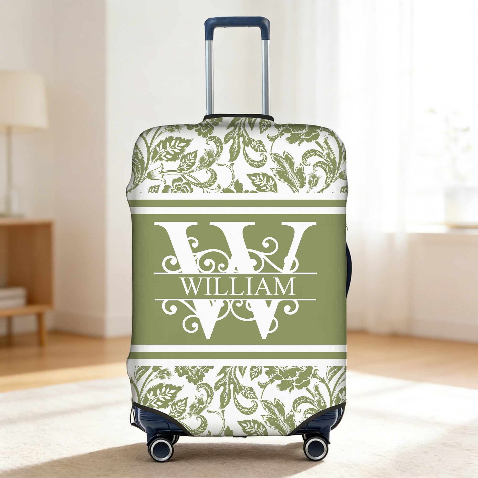 Personalizado Multicolor Diseño Floral 18-32 pulgadas Funda de equipaje con la inicial y el nombre Accesorios de viaje Regalo de cumpleaños para los amantes de los viajes Amigos