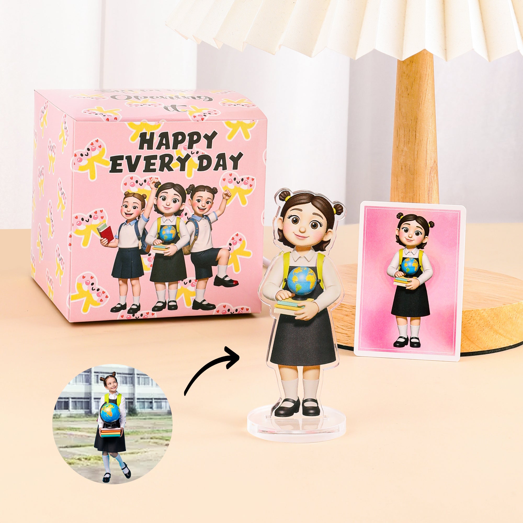 Personalizado 4-6 Fotos Acrílico Ornamento Caja Ciega Decoración para el Hogar Cumpleaños Sorpresa Regalo para Amigo Caja Ciega Amante