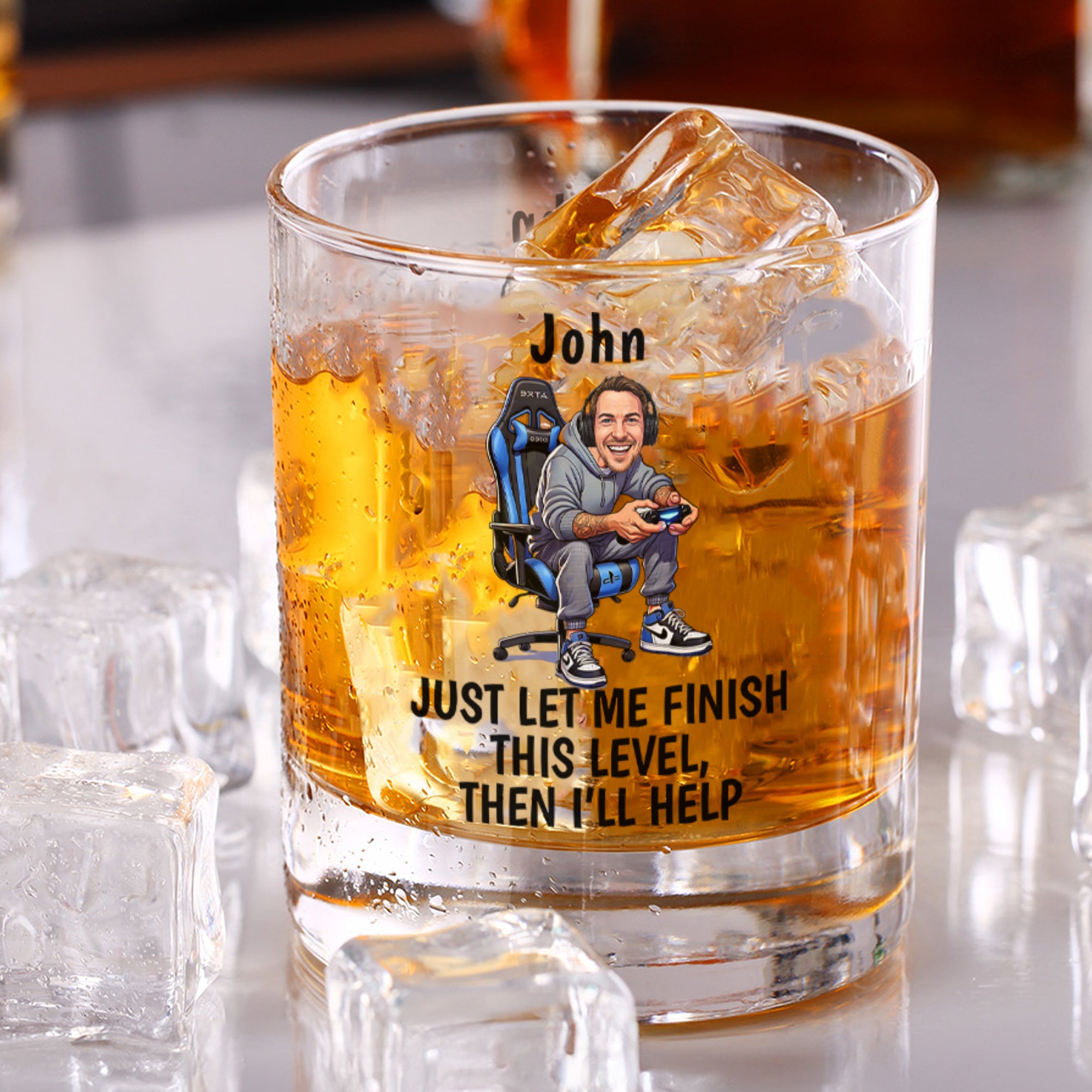 Vaso de Whisky Old Fashioned con nombre para el Día del Padre Regalo de cumpleaños para hombre aficionado al whisky