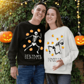 Sudadera Personalizada Halloween Esqueleto Calabaza Caramelo con Nombre Regalo Halloween para Familia Amigos