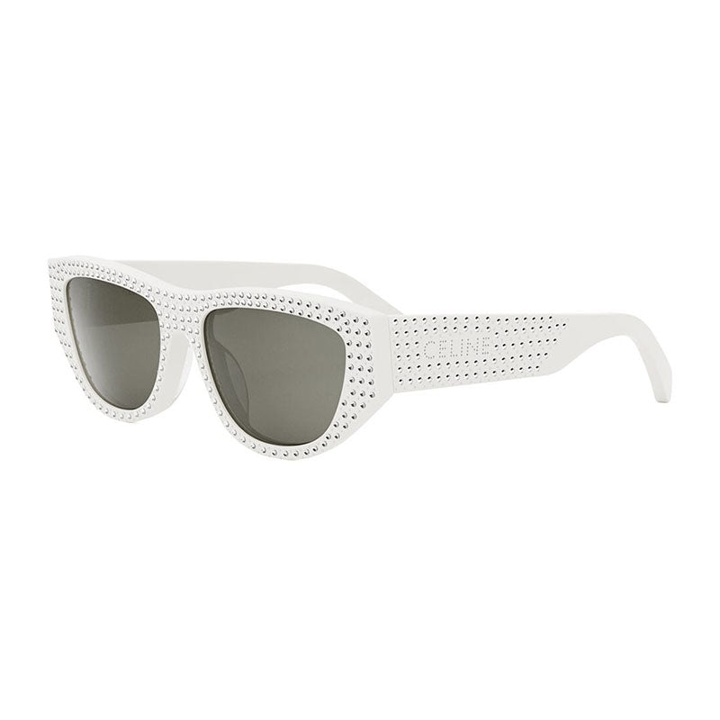 Celine CL4278US25A Studded Acetate Sunglasses — White