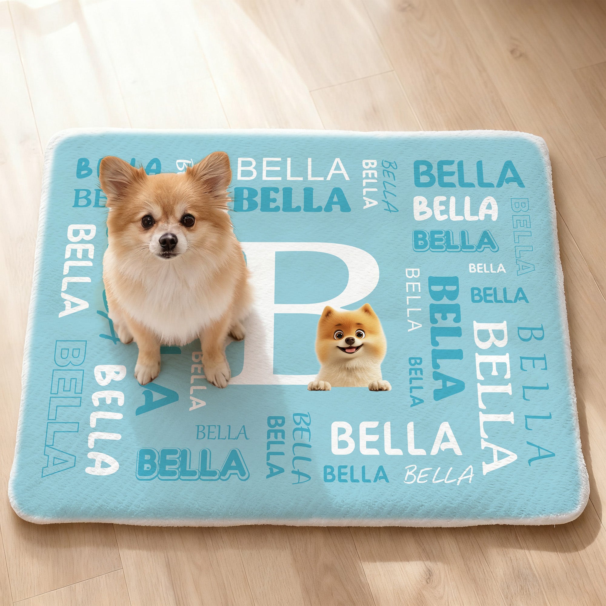 Personalizado multicolor 3D de dibujos animados perro gato suave estera del animal doméstico con el nombre del animal doméstico cumpleaños adopción aniversario regalo de Navidad para los amantes de la