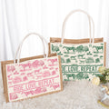 Bolsa de yute personalizada con tema de caballo vintage y texto Cumpleaños Aniversario Regalo para entusiastas de la hípica Vaqueras