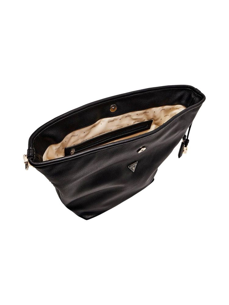Bolso Hobo Guess de poliuretano - Negro