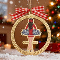 Adorno de madera personalizado con nombre y año para animadora de equipo en Navidad Regalo de cumpleaños para animadoras